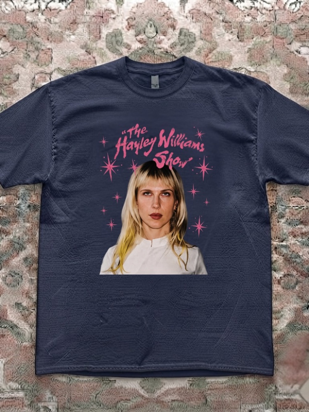 The Hayley Williams Show Pink Stars Portrait Paramore Rock Music Vintage T-shirt